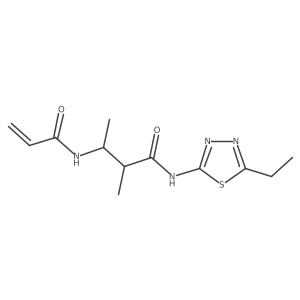 N-(5-ethyl-1,3,4-thiadiazol-2-yl)-2-methyl-3-(prop-2-enamido)butanamide Structure