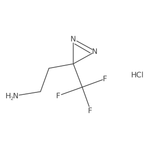 2-[3-(trifluoromethyl)-3H-diazirin-3-yl]ethan-1-amine hydrochloride Structure