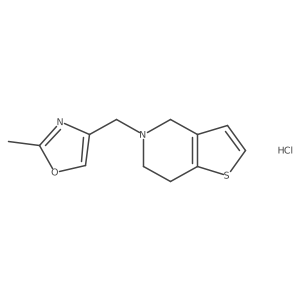 4-((6,7-dihydrothieno[3,2-c]pyridin-5(4H)-yl)methyl)-2-methyloxazole hydrochloride结构式