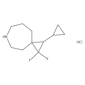 2-Cyclopropyl-1,1-difluoro-6-azaspiro[2.6]nonane hydrochloride Structure