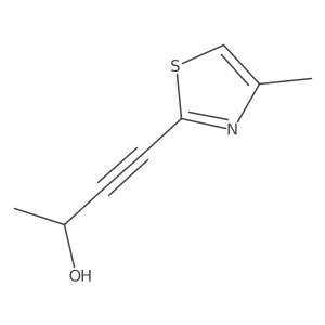 4-(4-Methyl-1,3-thiazol-2-yl)but-3-yn-2-ol结构式