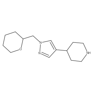 4-{1-[(oxan-2-yl)methyl]-1H-pyrazol-4-yl}piperidine结构式