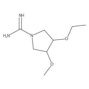 3-Ethoxy-4-methoxypyrrolidine-1-carboximidamide Structure