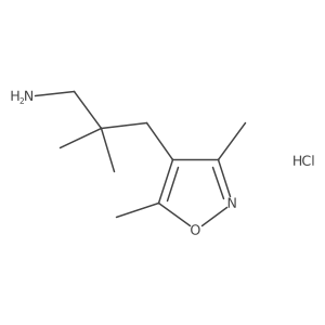 3-(3,5-Dimethyl-1,2-oxazol-4-yl)-2,2-dimethylpropan-1-amine hydrochloride Structure