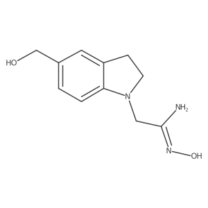 (Z)-N'-hydroxy-2-(5-(hydroxymethyl)indolin-1-yl)acetimidamide Structure