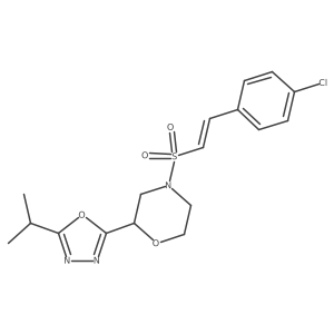 4-[(E)-2-(4-Chlorophenyl)ethenyl]sulfonyl-2-(5-propan-2-yl-1,3,4-oxadiazol-2-yl)morpholine Structure