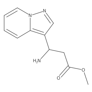 methyl (3R)-3-amino-3-{pyrazolo[1,5-a]pyridin-3-yl}propanoate结构式