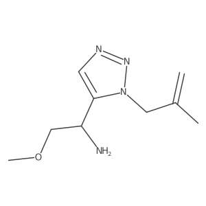 (1S)-2-methoxy-1-[1-(2-methylprop-2-en-1-yl)-1H-1,2,3-triazol-5-yl]ethan-1-amine结构式