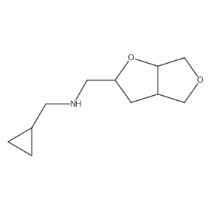 rac-{[(3aR,6aR)-hexahydrofuro[2,3-c]furan-2-yl]methyl}(cyclopropylmethyl)amine结构式