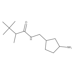 rac-N-{[(1R,3S)-3-aminocyclopentyl]methyl}-2,3,3-trimethylbutanamide结构式