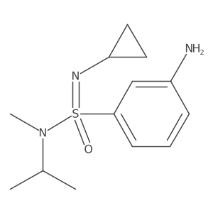 3-[N-cyclopropyl-S-[methyl(propan-2-yl)amino]sulfonimidoyl]aniline结构式