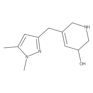 5-[(1,5-dimethyl-1H-pyrazol-3-yl)methyl]-1,2,3,6-tetrahydropyridin-3-ol Structure