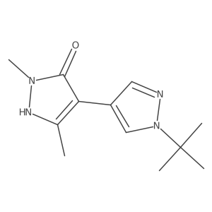 4-(1-tert-butyl-1H-pyrazol-4-yl)-1,3-dimethyl-1H-pyrazol-5-ol结构式