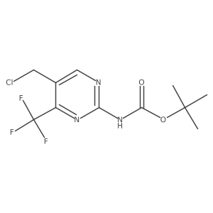 tert-Butyl (5-(chloromethyl)-4-(trifluoromethyl)pyrimidin-2-yl)carbamate Structure
