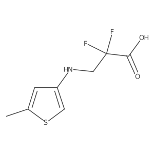 2,2-Difluoro-3-[(5-methylthiophen-3-yl)amino]propanoic acid结构式