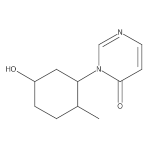 3-(5-Hydroxy-2-methylcyclohexyl)-3,4-dihydropyrimidin-4-one结构式