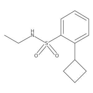 2-cyclobutyl-N-ethylbenzene-1-sulfonamide结构式