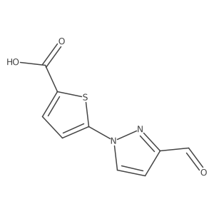 5-(3-formyl-1H-pyrazol-1-yl)thiophene-2-carboxylic acid Structure