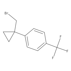 1-[1-(Bromomethyl)cyclopropyl]-4-(trifluoromethyl)benzene结构式
