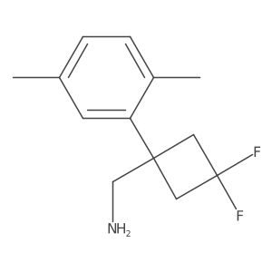 [1-(2,5-Dimethylphenyl)-3,3-difluorocyclobutyl]methanamine结构式