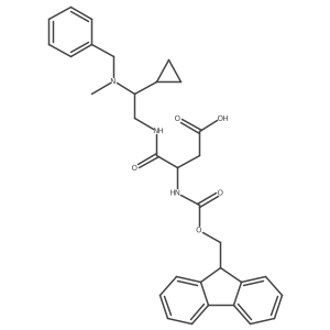 3-({2-[benzyl(methyl)amino]-2-cyclopropylethyl}carbamoyl)-3-({[(9H-fluoren-9-yl)methoxy]carbonyl}amino)propanoic acid Structure