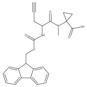 1-[2-({[(9H-fluoren-9-yl)methoxy]carbonyl}amino)-N-methylpent-4-ynamido]cyclopropane-1-carboxylic acid结构式