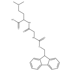 4-(dimethylamino)-2-[2-({[(9H-fluoren-9-yl)methoxy]carbonyl}amino)acetamido]butanoic acid结构式