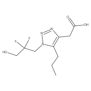 2-[1-(2,2-difluoro-3-hydroxypropyl)-5-propyl-1H-1,2,3-triazol-4-yl]acetic acid Structure