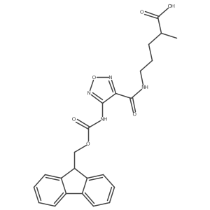 5-{[4-({[(9H-fluoren-9-yl)methoxy]carbonyl}amino)-1,2,5-oxadiazol-3-yl]formamido}-2-methylpentanoic acid Structure