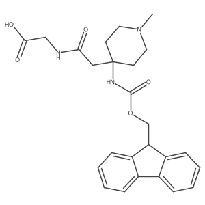 2-{2-[4-({[(9H-fluoren-9-yl)methoxy]carbonyl}amino)-1-methylpiperidin-4-yl]acetamido}acetic acid Structure