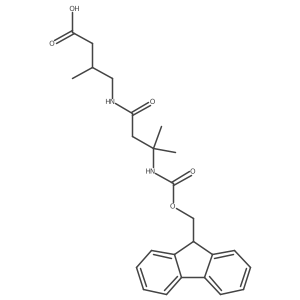 4-[3-({[(9H-fluoren-9-yl)methoxy]carbonyl}amino)-3-methylbutanamido]-3-methylbutanoic acid结构式