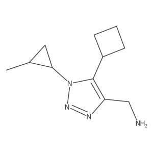 [5-cyclobutyl-1-(2-methylcyclopropyl)-1H-1,2,3-triazol-4-yl]methanamine结构式