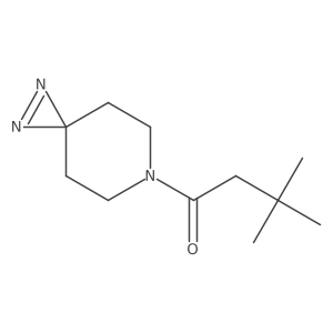 3,3-Dimethyl-1-{1,2,6-triazaspiro[2.5]oct-1-en-6-yl}butan-1-one结构式