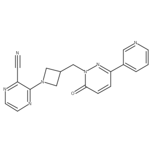 3-(3-{[6-Oxo-3-(pyridin-3-yl)-1,6-dihydropyridazin-1-yl]methyl}azetidin-1-yl)pyrazine-2-carbonitrile结构式