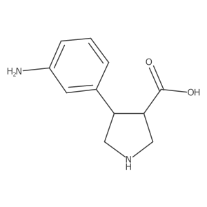 rac-(3R,4S)-4-(3-aminophenyl)pyrrolidine-3-carboxylic acid Structure