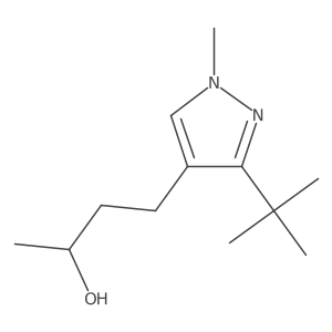 (2R)-4-(3-tert-butyl-1-methyl-1H-pyrazol-4-yl)butan-2-ol结构式