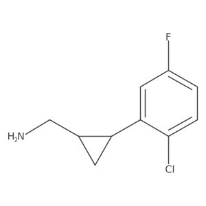 rac-[(1R,2R)-2-(2-chloro-5-fluorophenyl)cyclopropyl]methanamine结构式