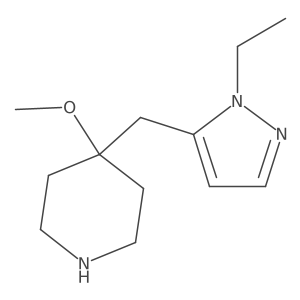 4-[(1-ethyl-1H-pyrazol-5-yl)methyl]-4-methoxypiperidine Structure