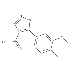 5-(3-Methoxy-4-methylphenyl)-1,2-oxazole-4-carboxylic acid Structure