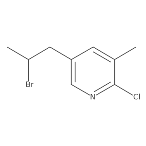 5-(2-Bromopropyl)-2-chloro-3-methylpyridine结构式