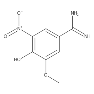 4-Hydroxy-3-methoxy-5-nitrobenzene-1-carboximidamide结构式