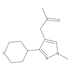 1-[1-methyl-3-(oxan-4-yl)-1H-pyrazol-4-yl]propan-2-one Structure