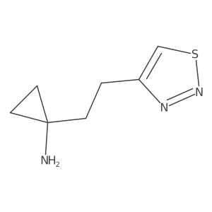 1-[2-(1,2,3-Thiadiazol-4-yl)ethyl]cyclopropan-1-amine结构式