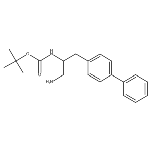 tert-butyl N-[1-amino-3-(4-phenylphenyl)propan-2-yl]carbamate结构式