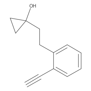 1-[2-(2-Ethynylphenyl)ethyl]cyclopropan-1-ol结构式