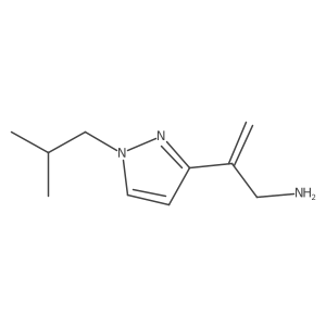 2-[1-(2-methylpropyl)-1H-pyrazol-3-yl]prop-2-en-1-amine Structure