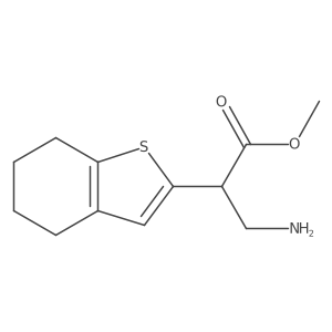Methyl 3-amino-2-(4,5,6,7-tetrahydro-1-benzothiophen-2-yl)propanoate结构式