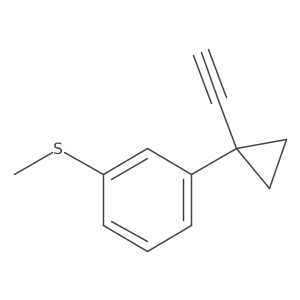 1-(1-Ethynylcyclopropyl)-3-(methylsulfanyl)benzene结构式