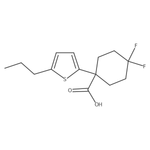4,4-Difluoro-1-(5-propylthiophen-2-yl)cyclohexane-1-carboxylic acid Structure