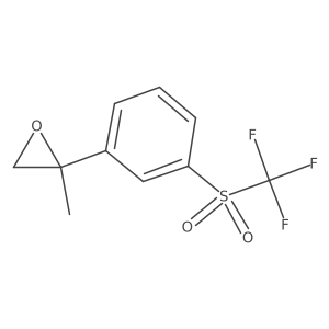 2-Methyl-2-(3-trifluoromethanesulfonylphenyl)oxirane Structure